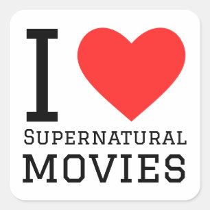 I love supernatural movies square sticker