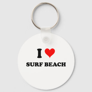 I Love Surf Beach California Keychain