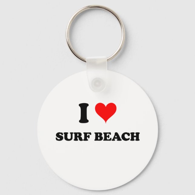 I Love Surf Beach California Keychain (Front)