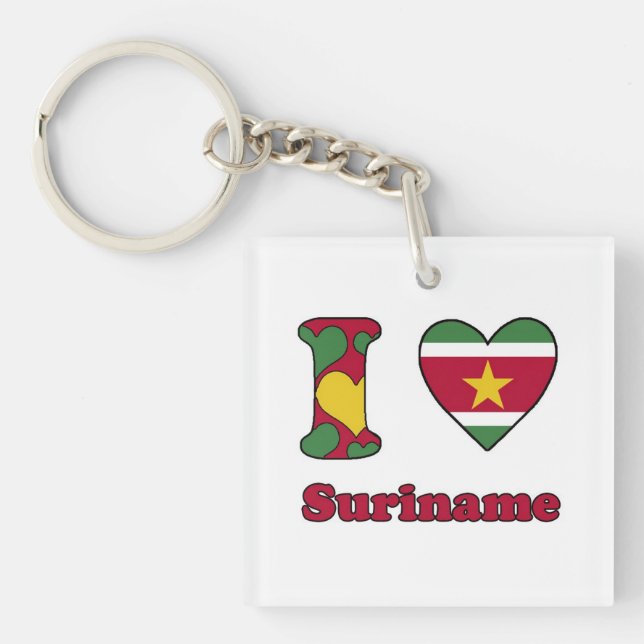I love Suriname Keychain (Front)