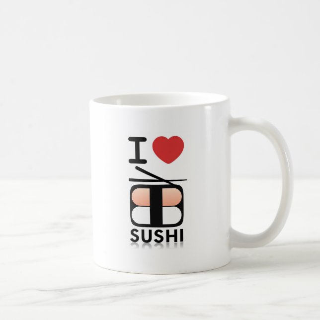 I Love Sushi Coffee Mug (Right)