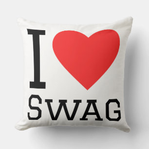 I love swag throw pillow