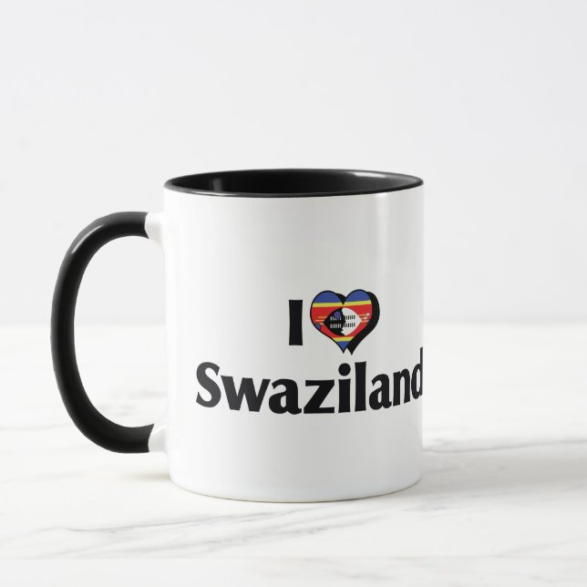I Love Swaziland Flag Mug (Left)