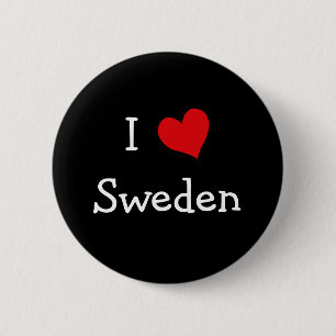 I Love Sweden 2 Inch Round Button