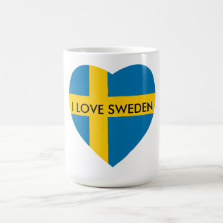 I LOVE SWEDEN HEART COFFEE MUG