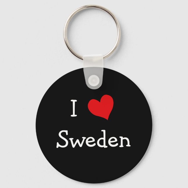 I Love Sweden Keychain (Front)