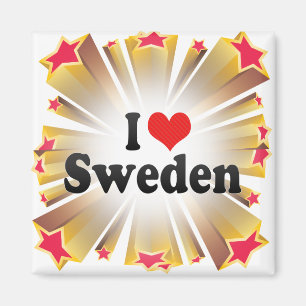 I Love Sweden Magnet