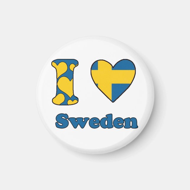 I love Sweden magnet (Front)