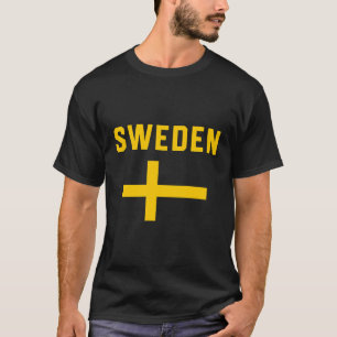 I Love Sweden Minimalist Swedish Flag T-Shirt