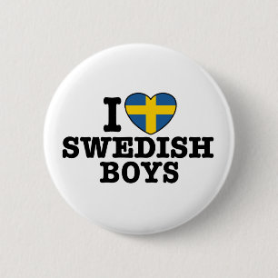 I Love Swedish Boys 2 Inch Round Button