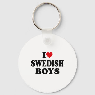 I Love Swedish Boys I Heart Swedish Boys Keychain