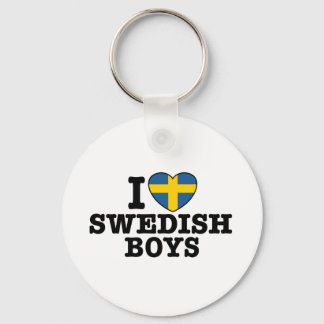 I Love Swedish Boys Keychain
