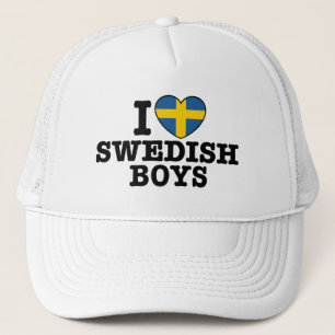 I Love Swedish Boys Trucker Hat