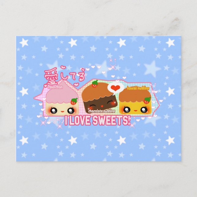 I love Sweets! Postcard (Front)