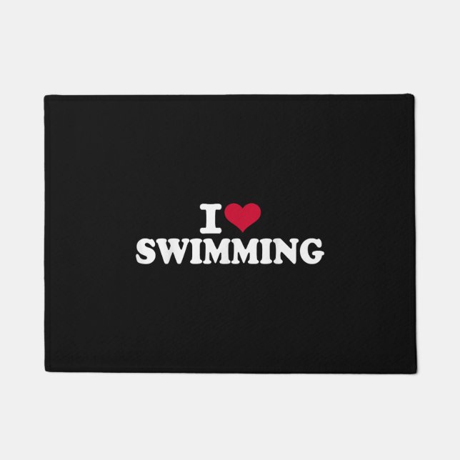 I love swimming doormat (Front)