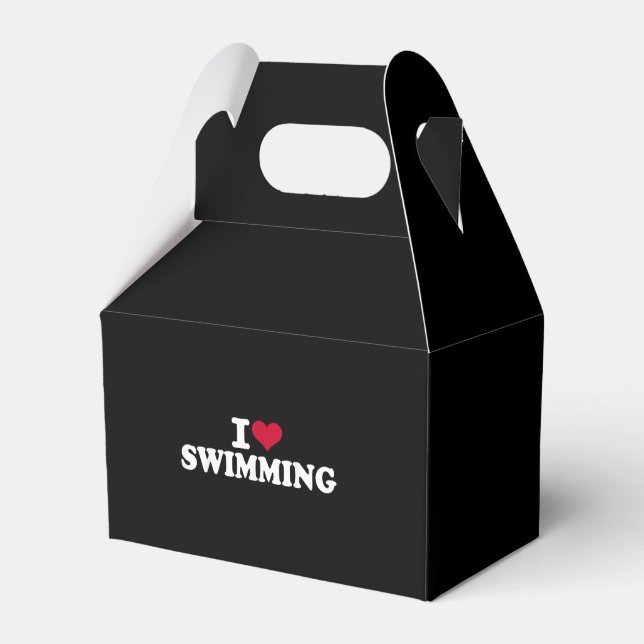 I love swimming favor box (Front Side)