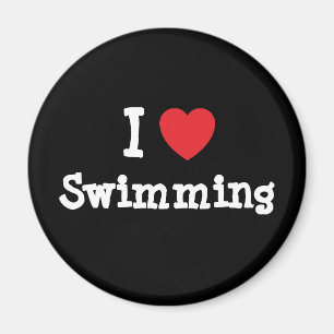 I love Swimming heart custom personalized Magnet