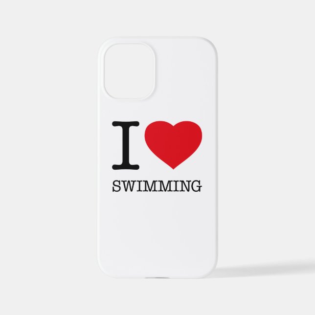 I LOVE SWIMMING iPhone CASE (Back)