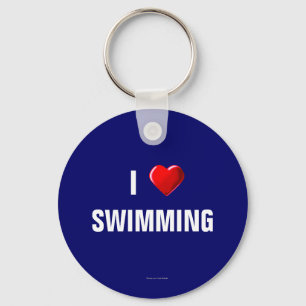 I Love Swimming keychain