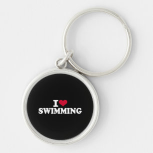 I love swimming keychain