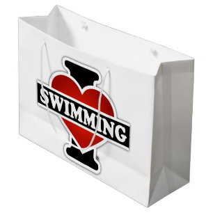 I Love Swimming Large Gift Bag