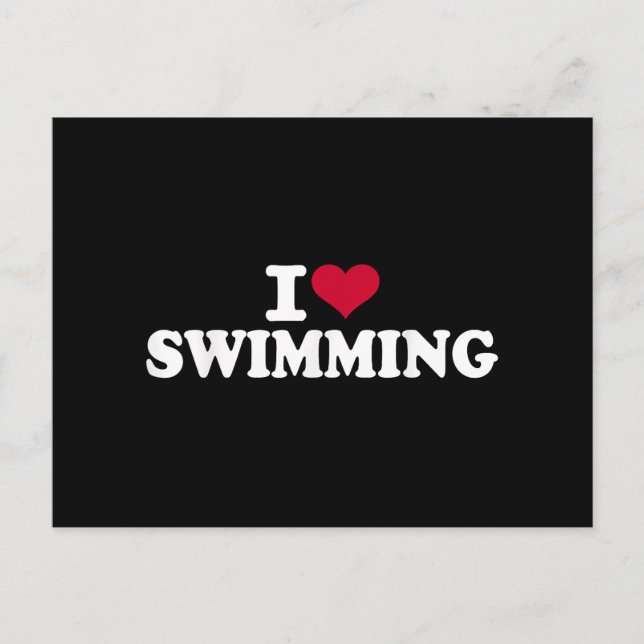 I love swimming postcard (Front)
