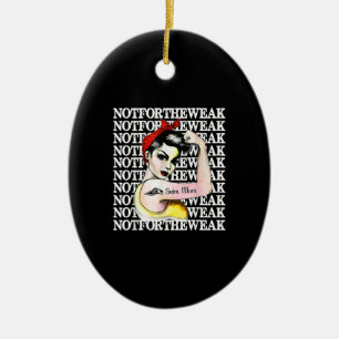 I Love Swimming - Swim Mom Not Weak Design Ceramic Ornament