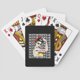 I Love Swimming - Swim Mom Not Weak Design Playing Cards