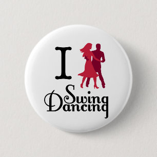 I Love Swing Dancing 2 Inch Round Button