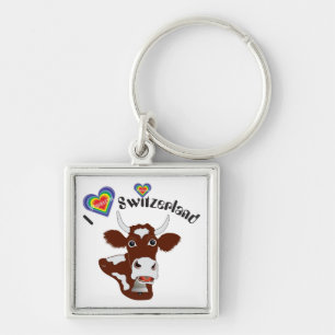I love Switzerland Key Trailers Keychain