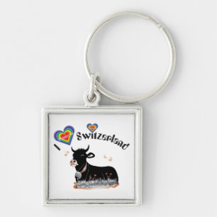 I love Switzerland Key Trailers Keychain