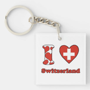 I love Switzerland Keychain