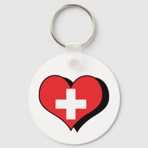 I Love Switzerland Keychain