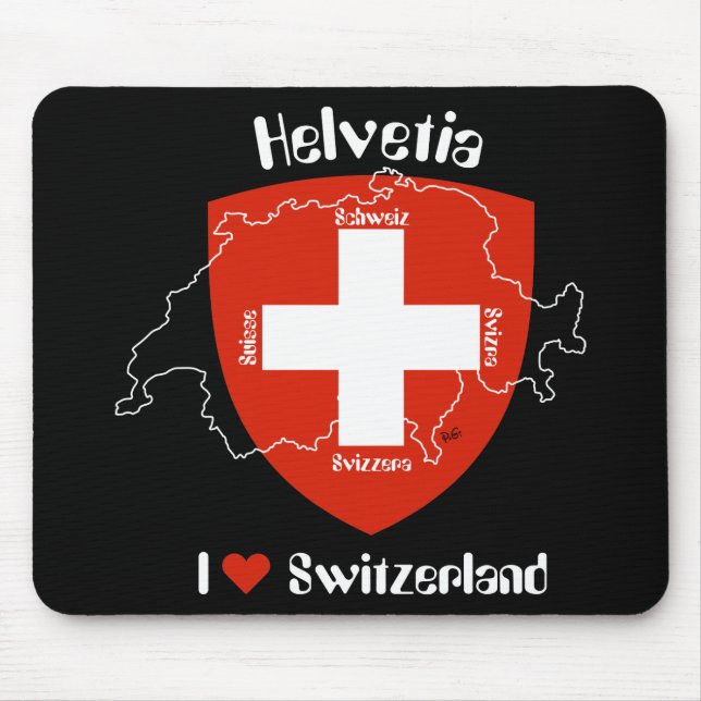 I love Switzerland Mauspad Mouse Pad (Front)