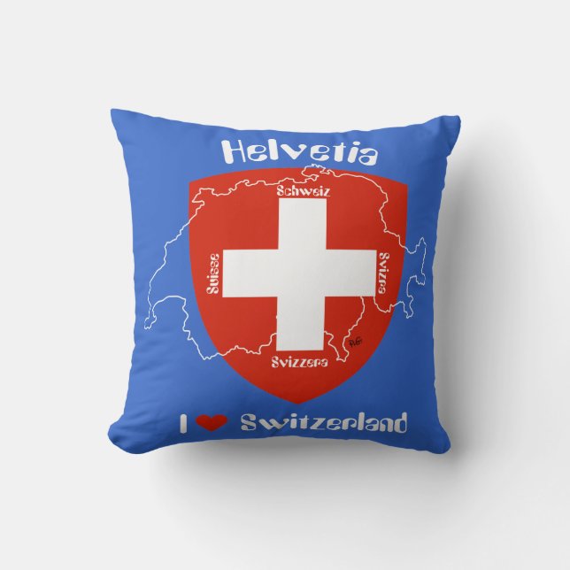 I love Switzerland pillow (Front)