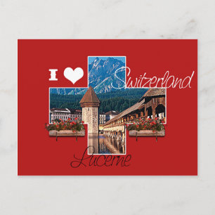 I love Switzerland Postcard
