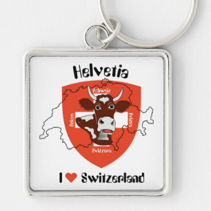 I love Switzerland Schlüsselanhänger Keychain