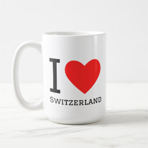 I love Switzerland square sticker Coffee Mug