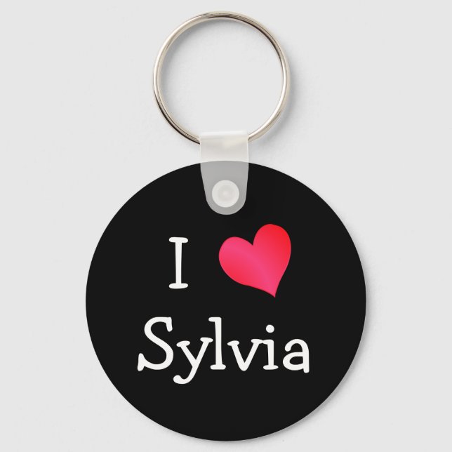 I Love Sylvia Keychain (Front)