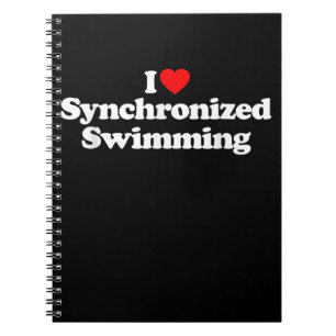 I Love Synchronized Swimming Heart Souvenir Funny Notebook