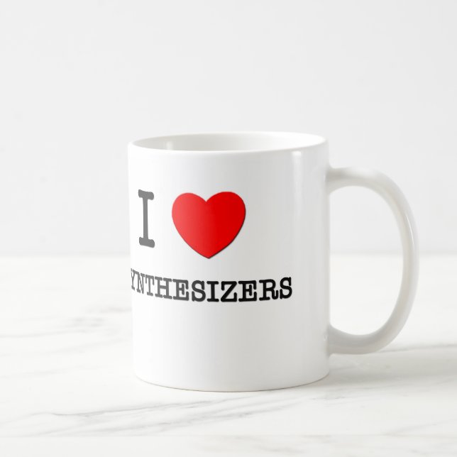 I Love Synthesizers Coffee Mug (Right)