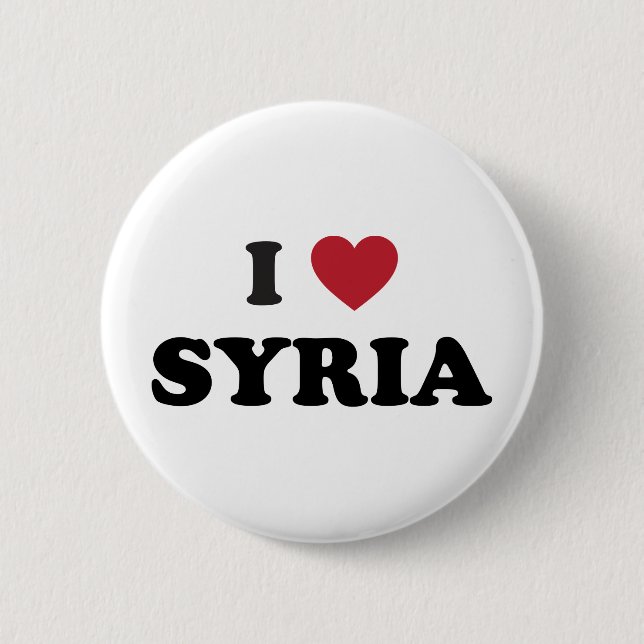 I Love Syria 2 Inch Round Button (Front)