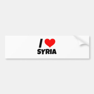 I Love Syria As We Love Syria For Syrians Bumper Sticker