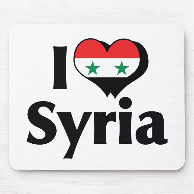 I Love Syria Flag Mouse Pad (Front)