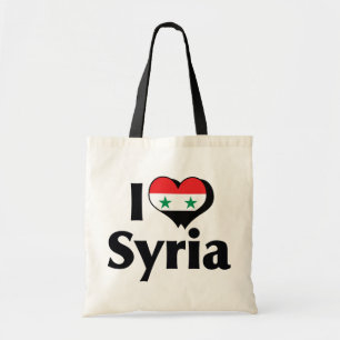 I Love Syria Flag Tote Bag