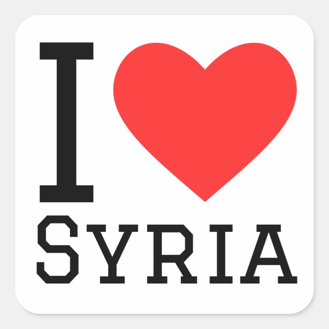 I love Syria  Square Sticker (Front)
