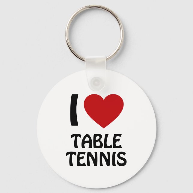 I love Table tennis Keychain (Front)