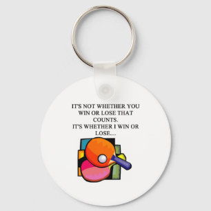 i love table tennis keychain