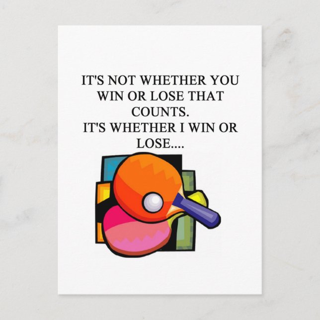 i love table tennis postcard (Front)