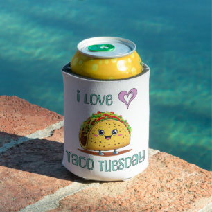I Love Taco Tuesday Can Cooler